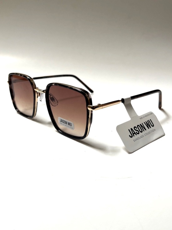 NWT JASON WU Square Sunglasses Tortoise Shell Gold Metal Classic Gradient main image 6